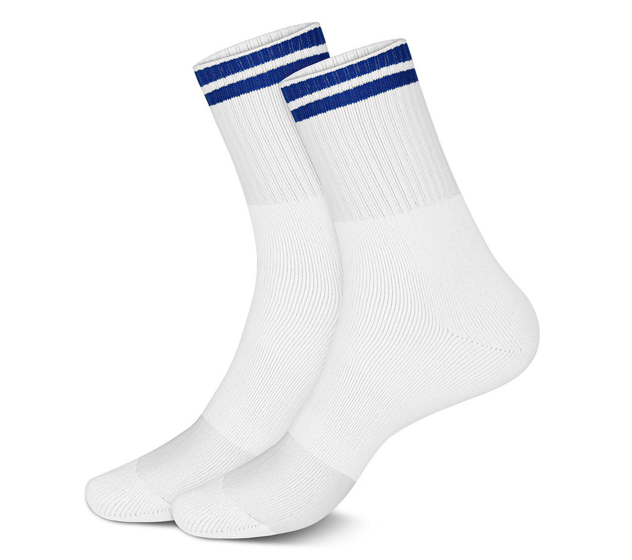 2PK MENS FULL TERRY CREW, WHITE Accessories Lateral View