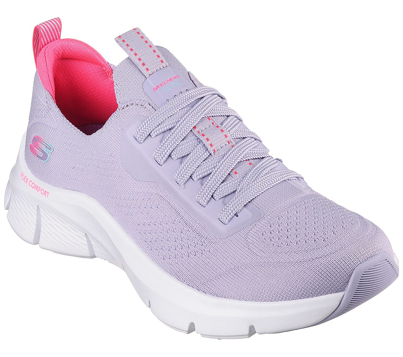 FLEX COMFORT, LAVENDER/NEON PINK Footwear Lateral View