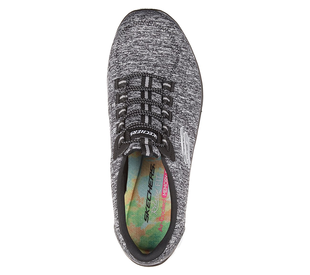 EMPIRE - HEART TO HEART, BLACK/WHITE Footwear Top View
