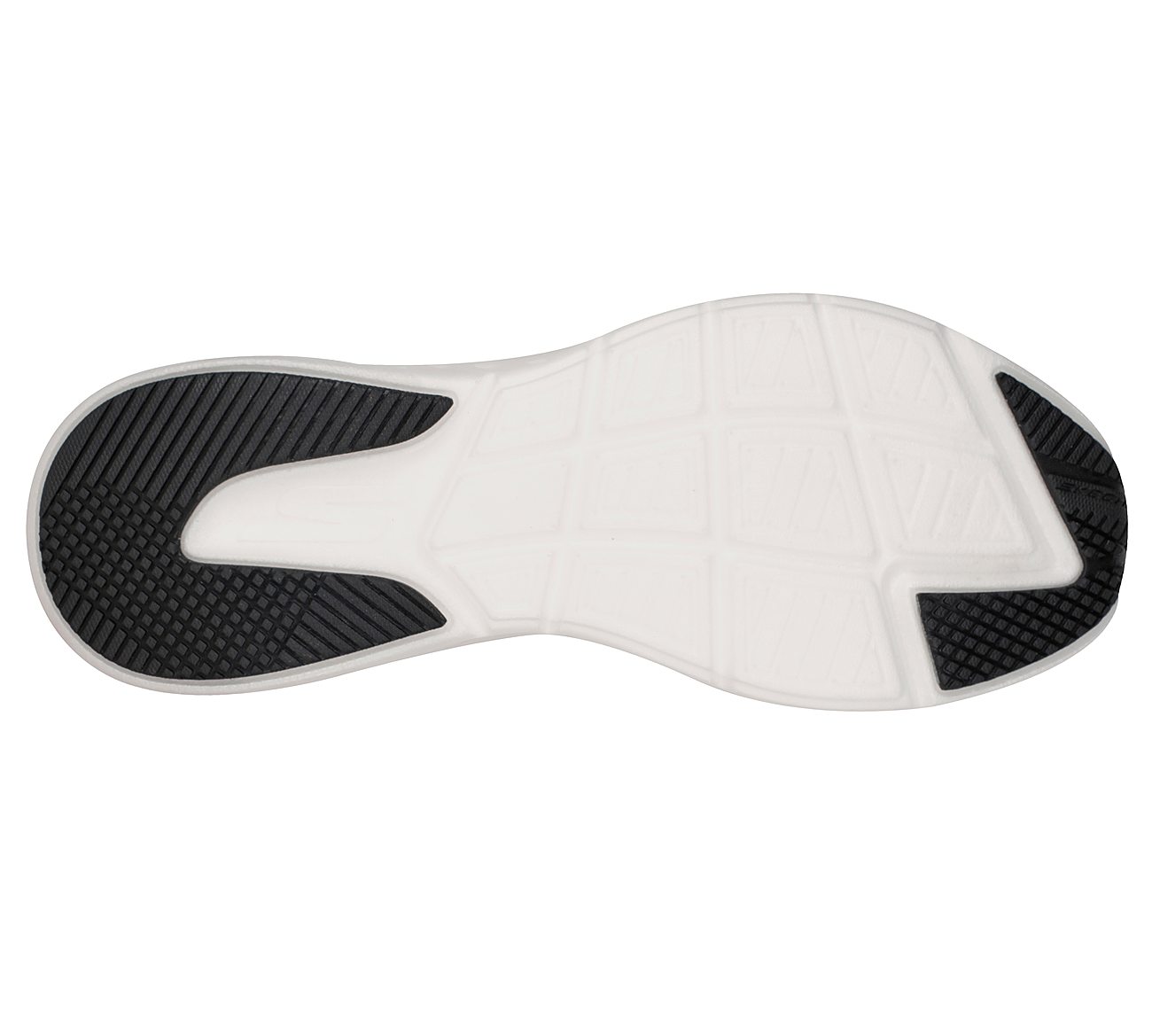 GO RUN HYPER BURST - HAPTIC R, WHITE BLACK Footwear Bottom View