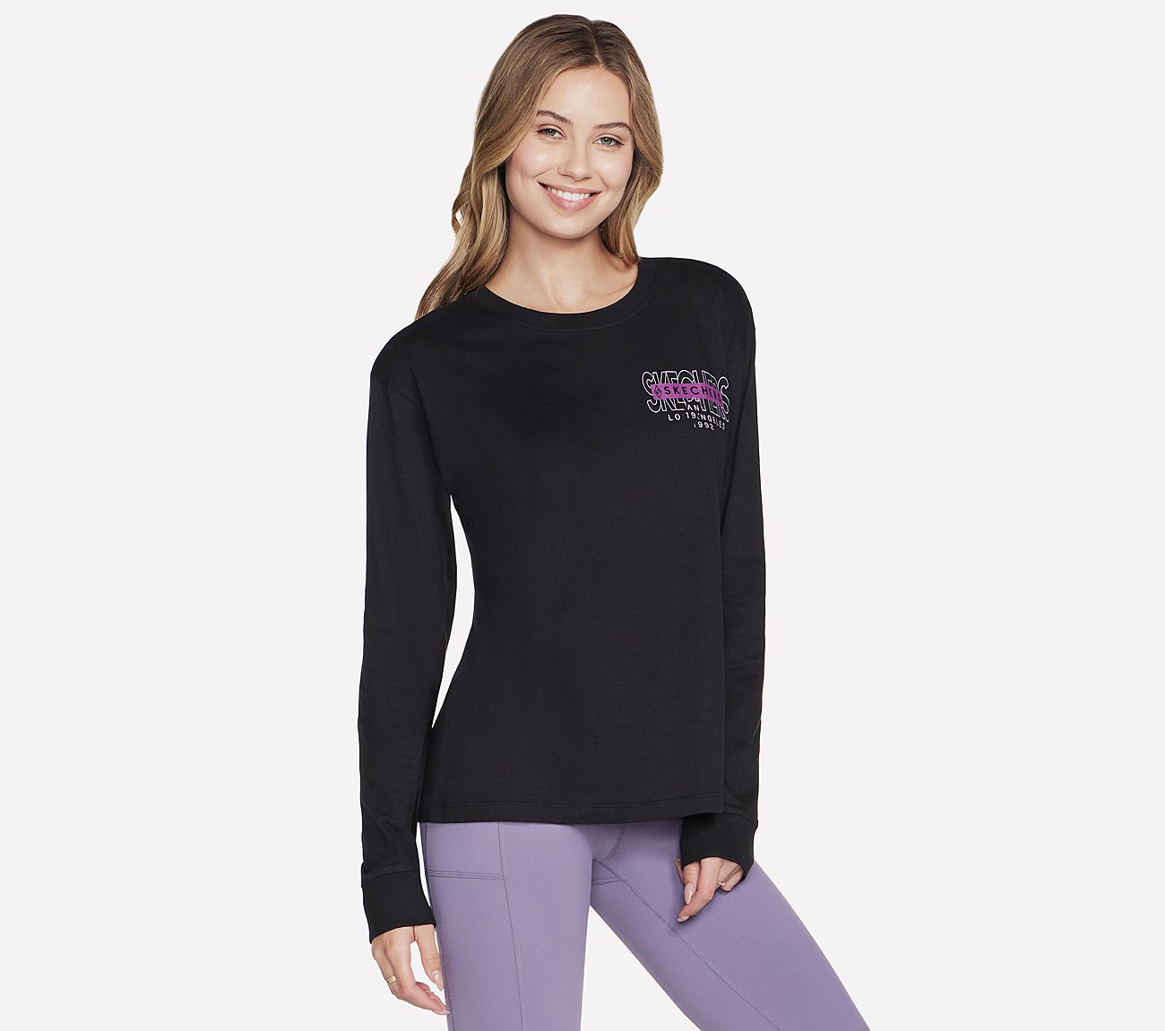 SPRINT LONG SLEEVE T-SHIRT, BBBBLACK Apparels Lateral View