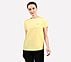 PERFORMANCE BOXY FIT T SHIRT, NATURAL/YELLOW