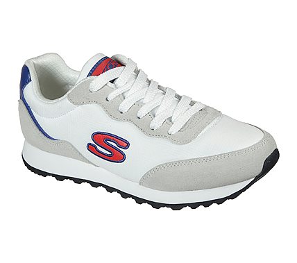 OG 85-VIBE'IN, WHITE/NAVY/RED Footwear Lateral View