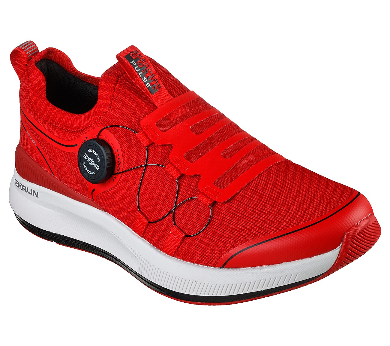 GO RUN PULSE, RED/BLACK Footwear Right View
