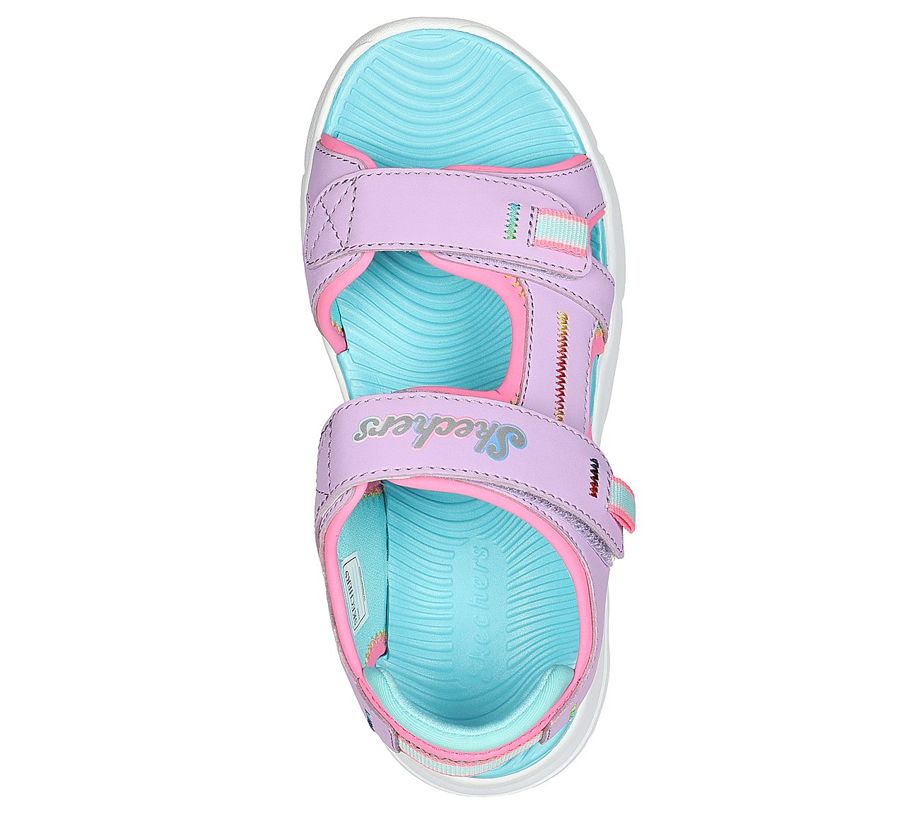 FLEX SPLASH-VIBRANT MOOD, LAVENDER/TURQUOISE Footwear Top View