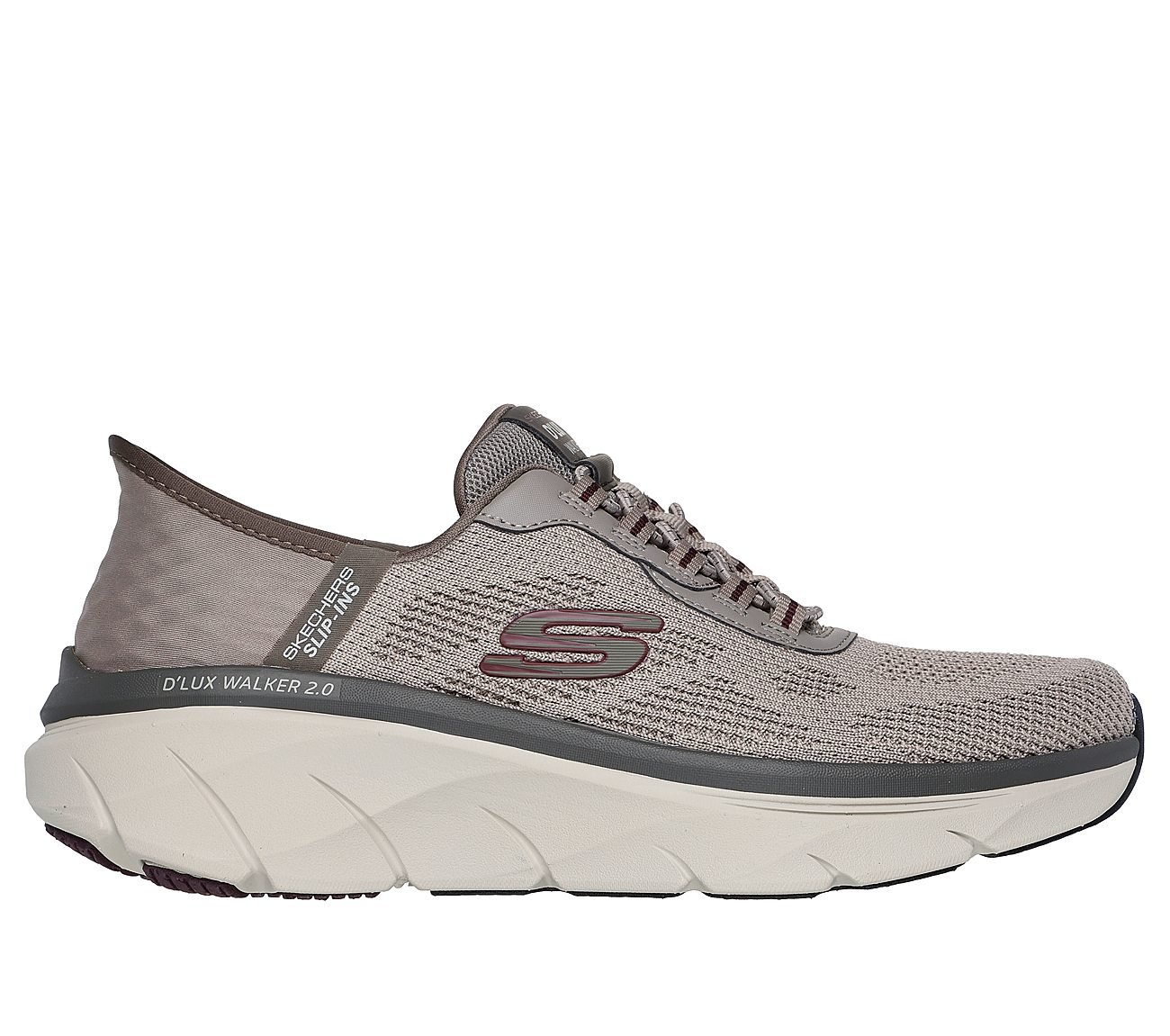 SKECHERS SLIP-INS RF: D'LUX WALKER 2.0 - REZINATE, TTAUPE Footwear Lateral View