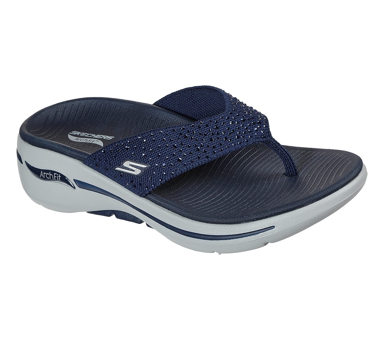 GO WALK ARCH FIT SANDAL - DAZ, NNNAVY Footwear Lateral View