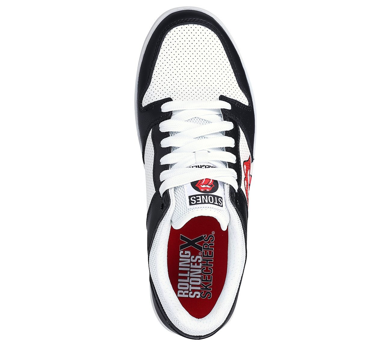 Rolling Stones: Classic Cup - Euro Lick, BLACK/WHITE Footwear Top View