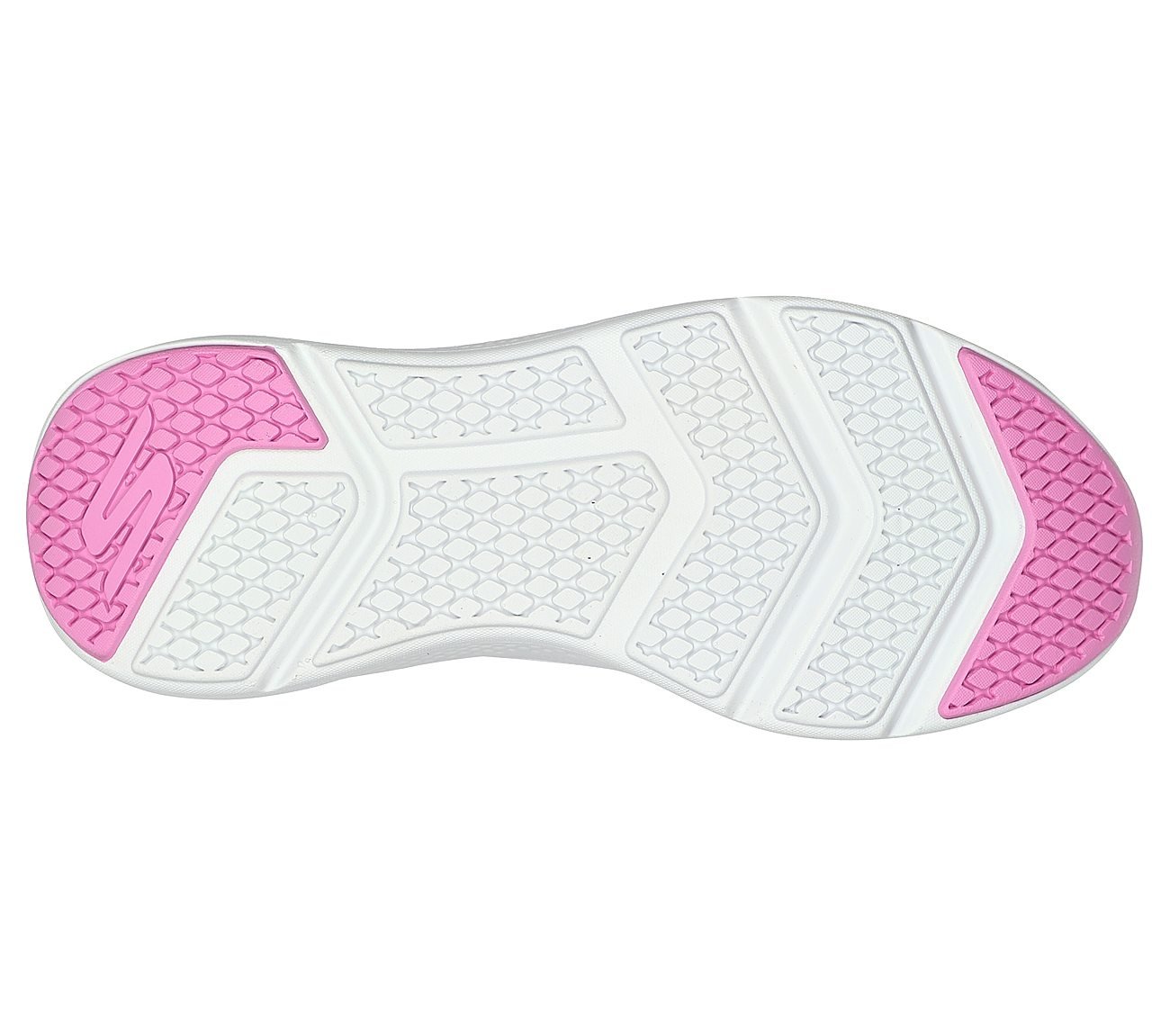 GO RUN ELEVATE - HOT STREAK, WHITE/PINK Footwear Bottom View