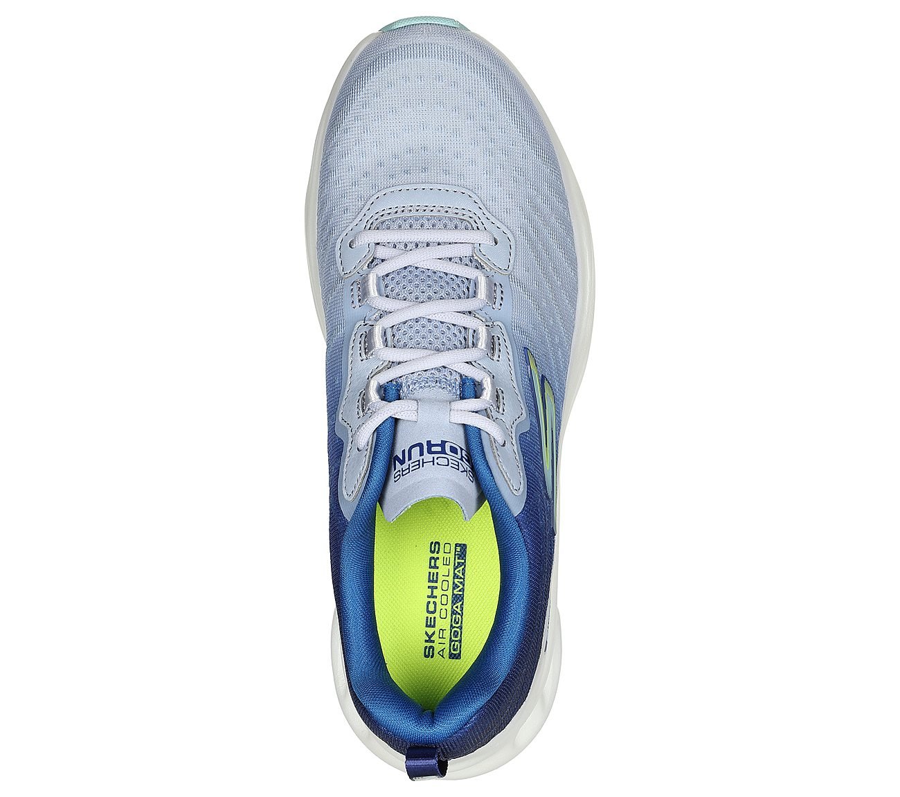 GO RUN SWIRL TECH SPEED, BLUE/LIGHT BLUE Footwear Top View