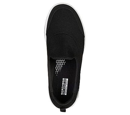 GO WALK EVOLUTION ULTRA-REACH, BLACK/WHITE Footwear Top View