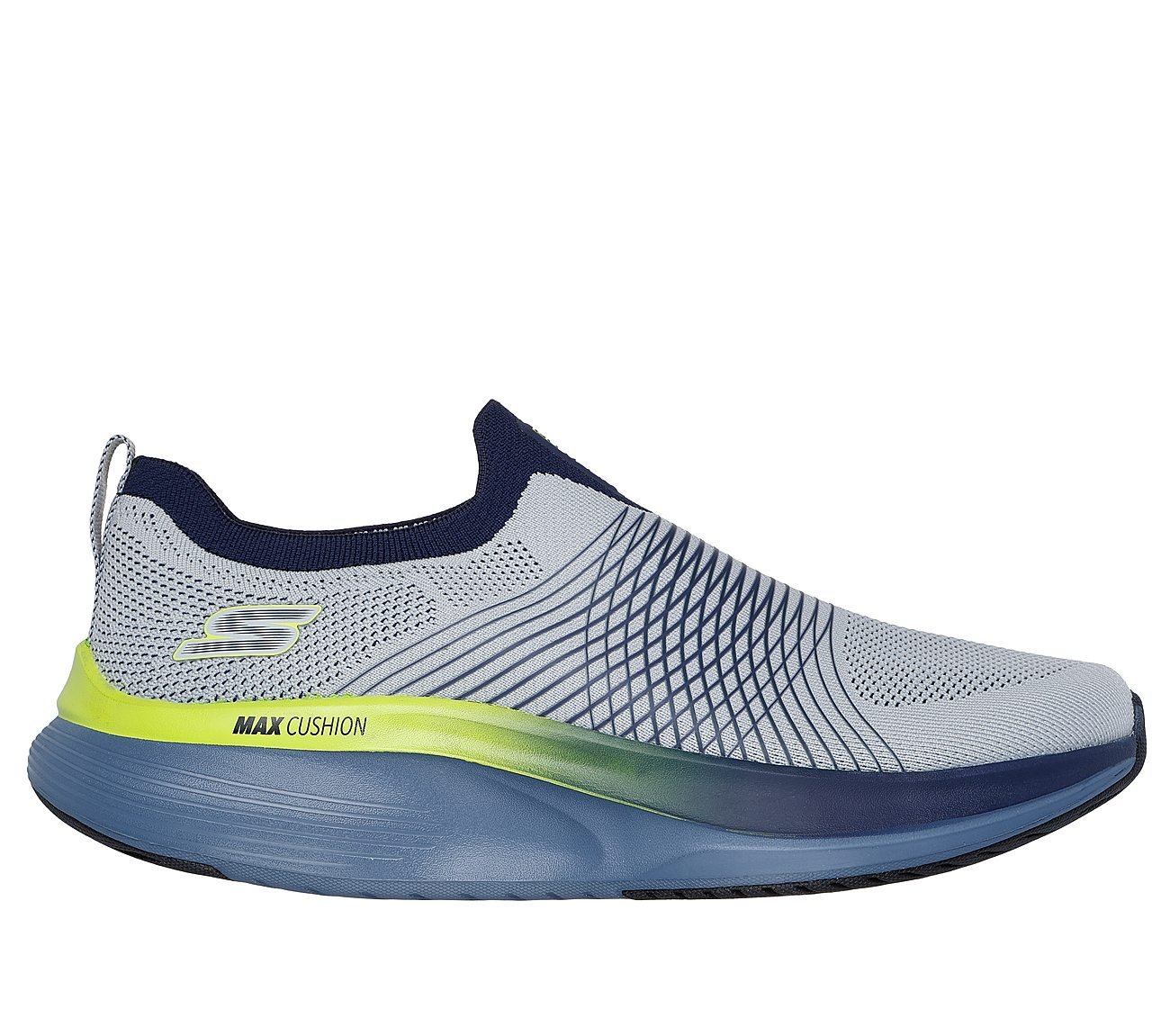 GO WALK COMFORT WALKER - CONS, GREY/LIME Footwear Lateral View