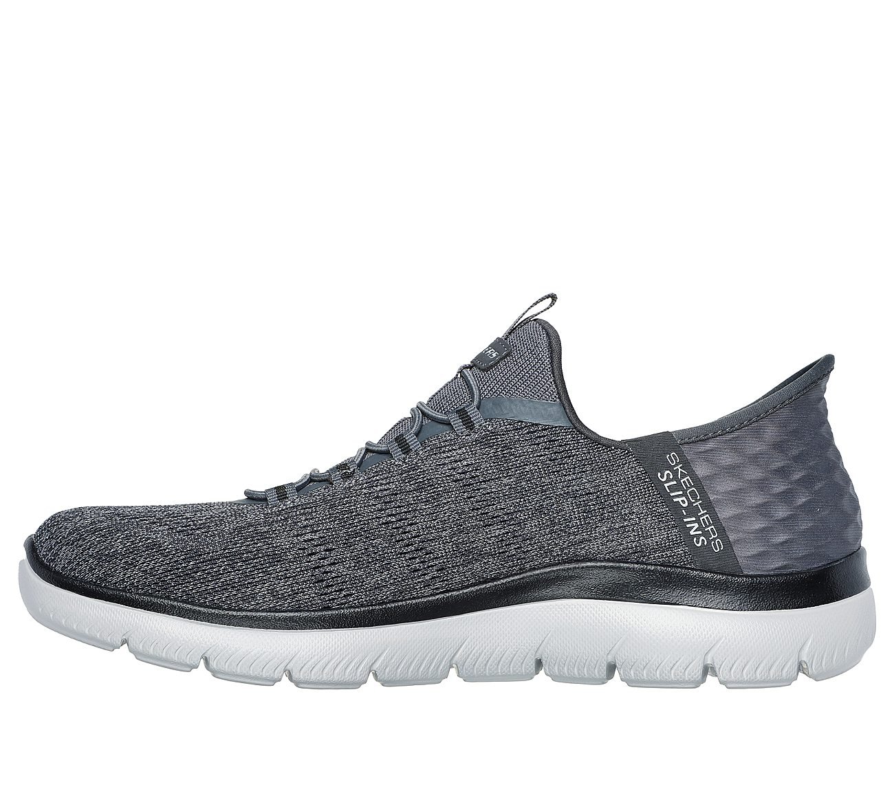 Skechers Slip-ins: Summits - Key Pace, CHARCOAL/BLACK Footwear Left View