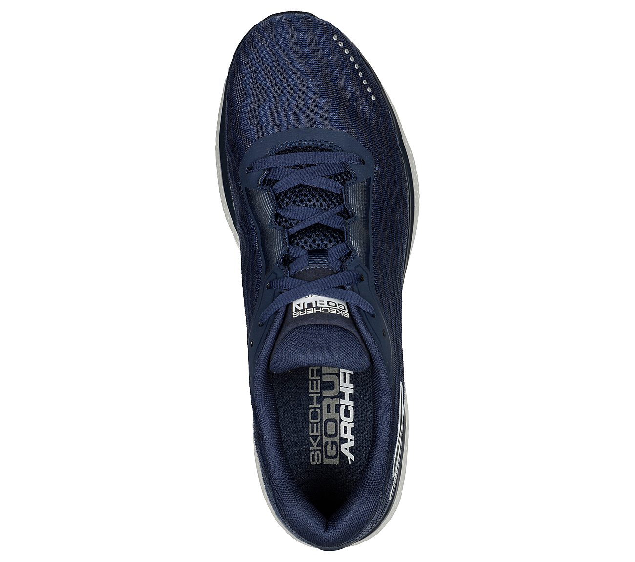 GO RUN RIDE 10, NAVY/WHITE Footwear Top View