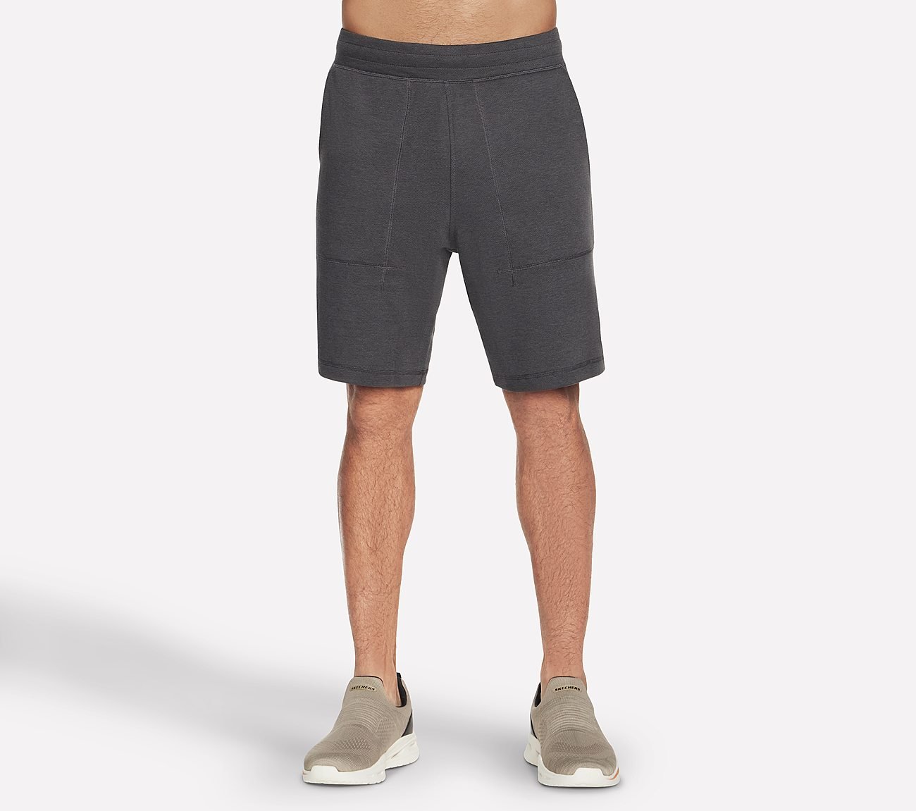 GOKNIT PIQUE 9IN SHORT, CCHARCOAL Apparels Lateral View