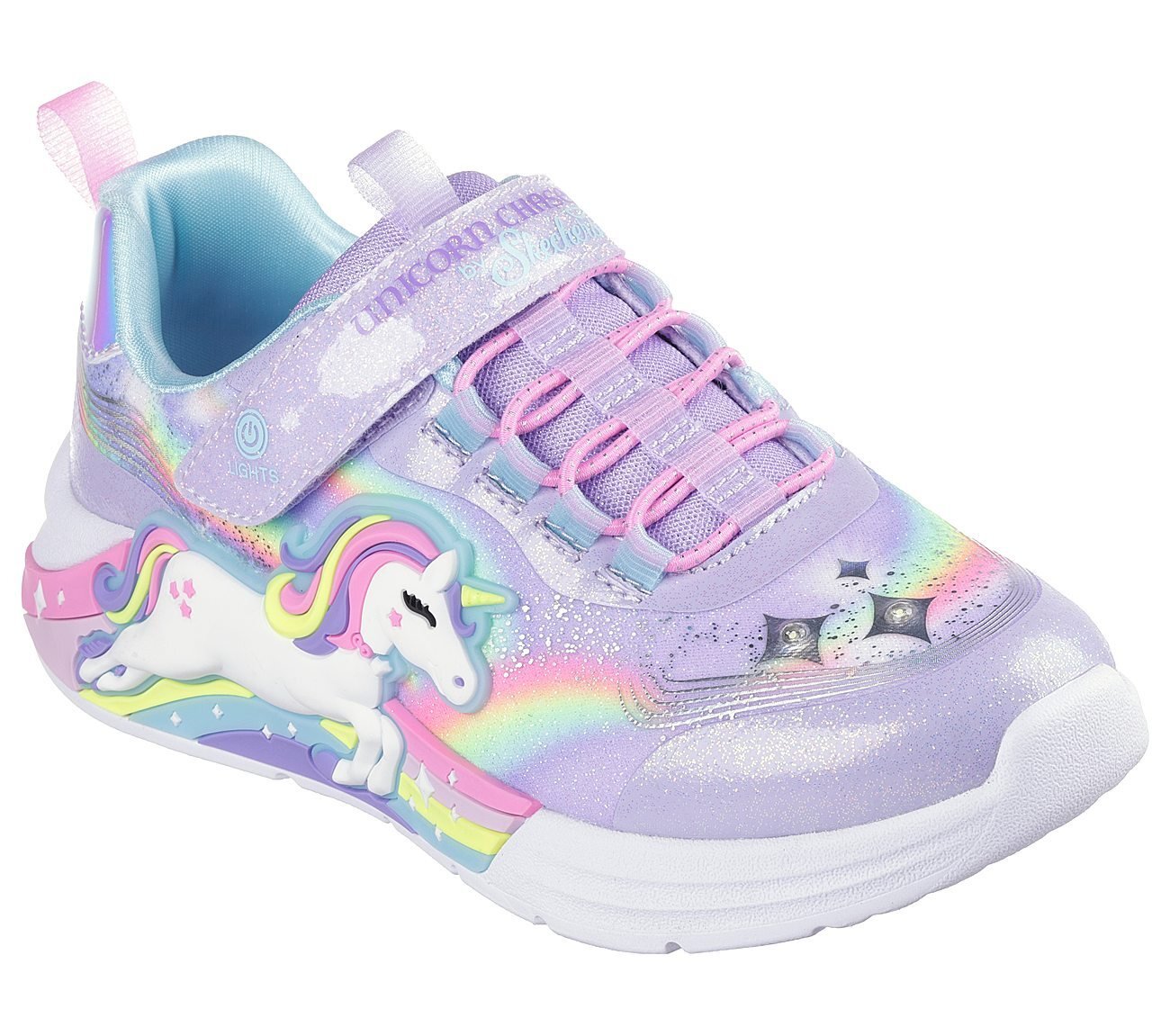 UNICORN CHASER, LAVENDER/MULTI Footwear Right View