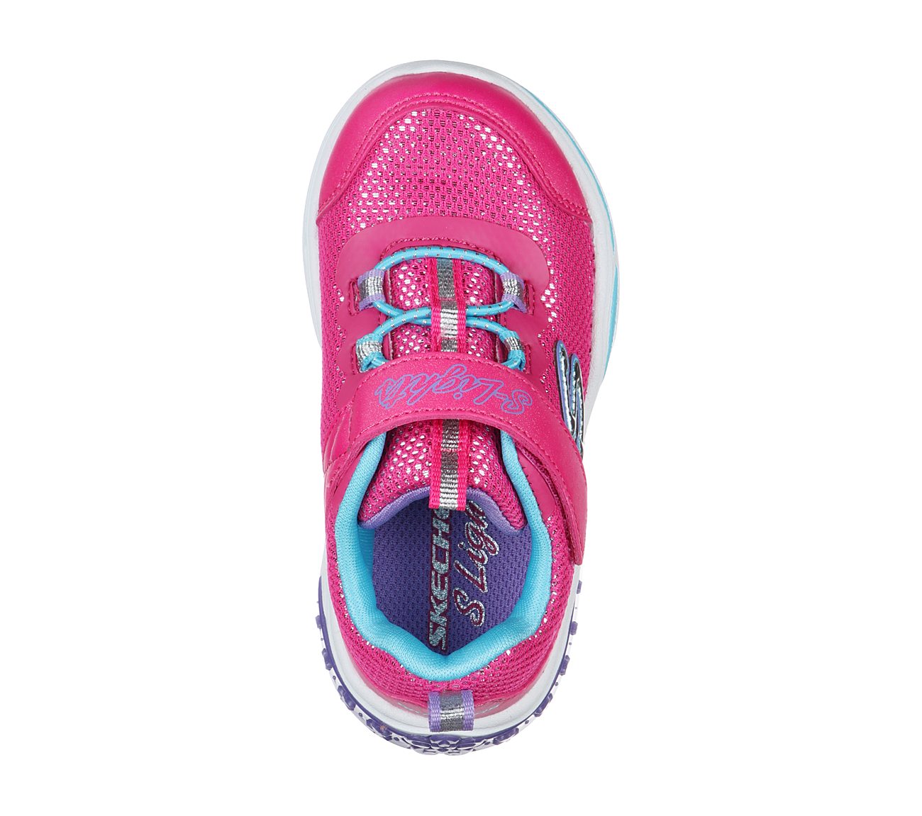 POWER PETALS -, NEON/PINK/MULTI Footwear Top View