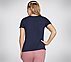 SKECHERS METALLIC LOGO T-SHIRT, PINK SILVER