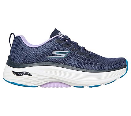 Skechers Navy Max Cushioning Arch Fit Womens Lace Up Shoes Style