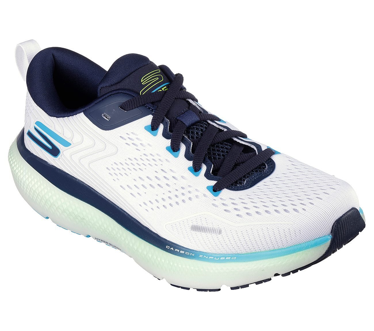 GO RUN RIDE 11, WHITE/NAVY Footwear Top View
