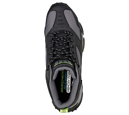 SKECH-AIR ENVOY, BLACK/CHARCOAL Footwear Top View