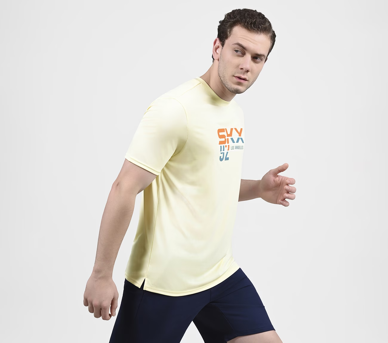CORE WAVE SKX TEE, WHITE/BLUE/YELLOW Apparels Bottom View