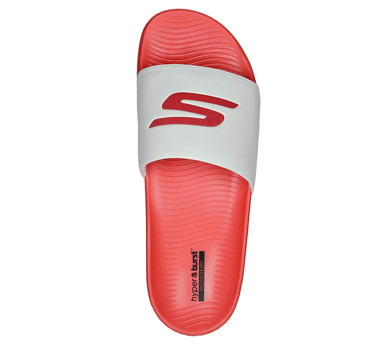 HYPER SLIDE - DERIVER, WHITE/RED Footwear Top View