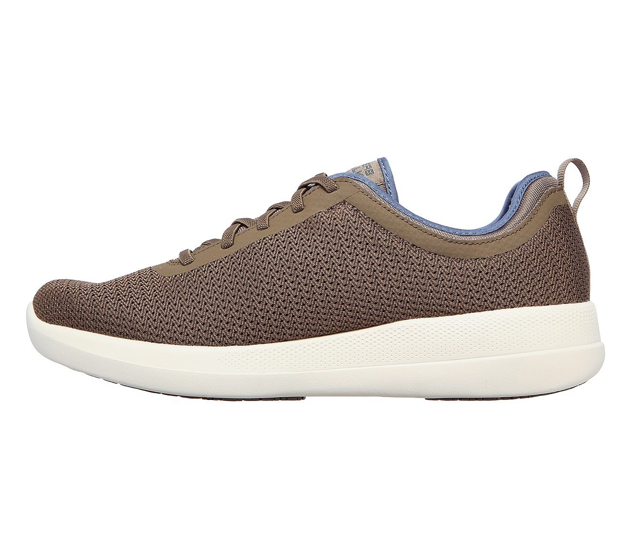 GO WALK STABILITY - PROGRESS, TAUPE/NAVY Footwear Left View