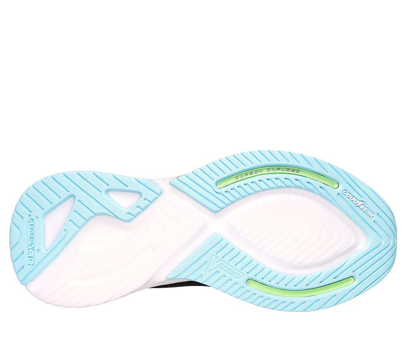 GO WALK DISTANCE WALKER, BLACK/LIGHT BLUE Footwear Bottom View