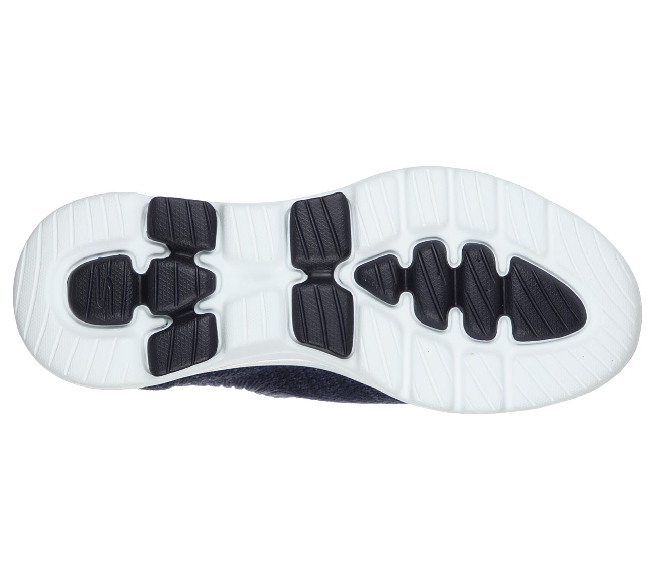 GO WALK 5 - TRENDY, NAVY/WHITE Footwear Bottom View