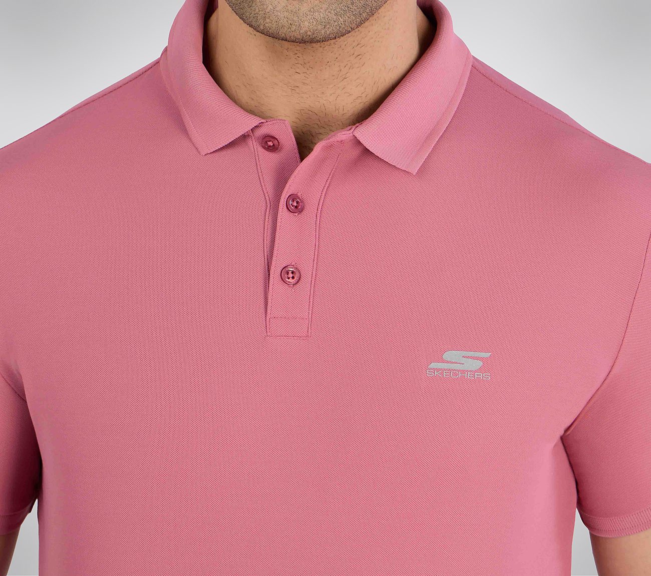 SS PERFORMANCE POLO, CHARCOAL/CORAL