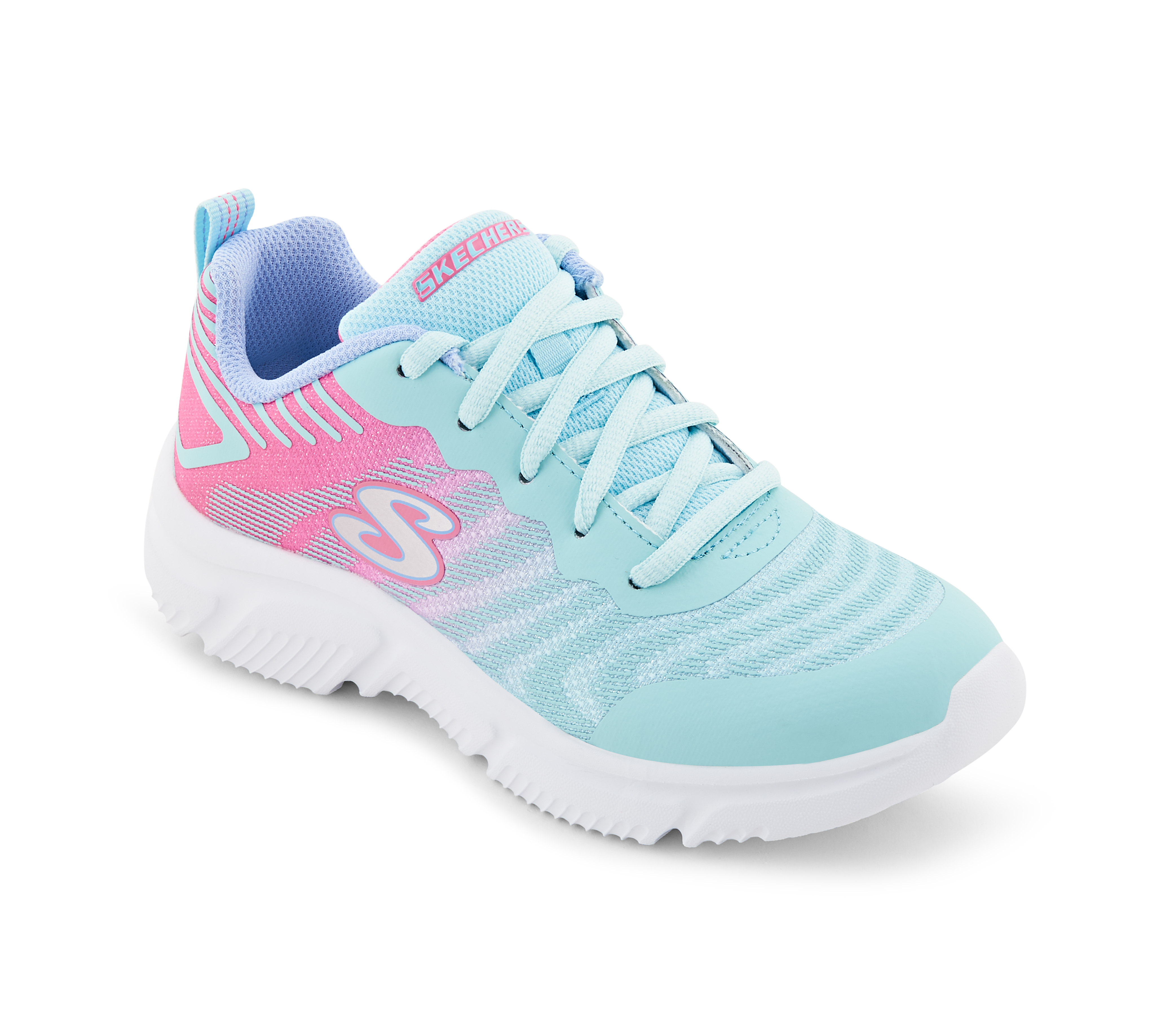 GO RUN 650 - FIREY COLORS, AQUA/PINK Footwear Lateral View