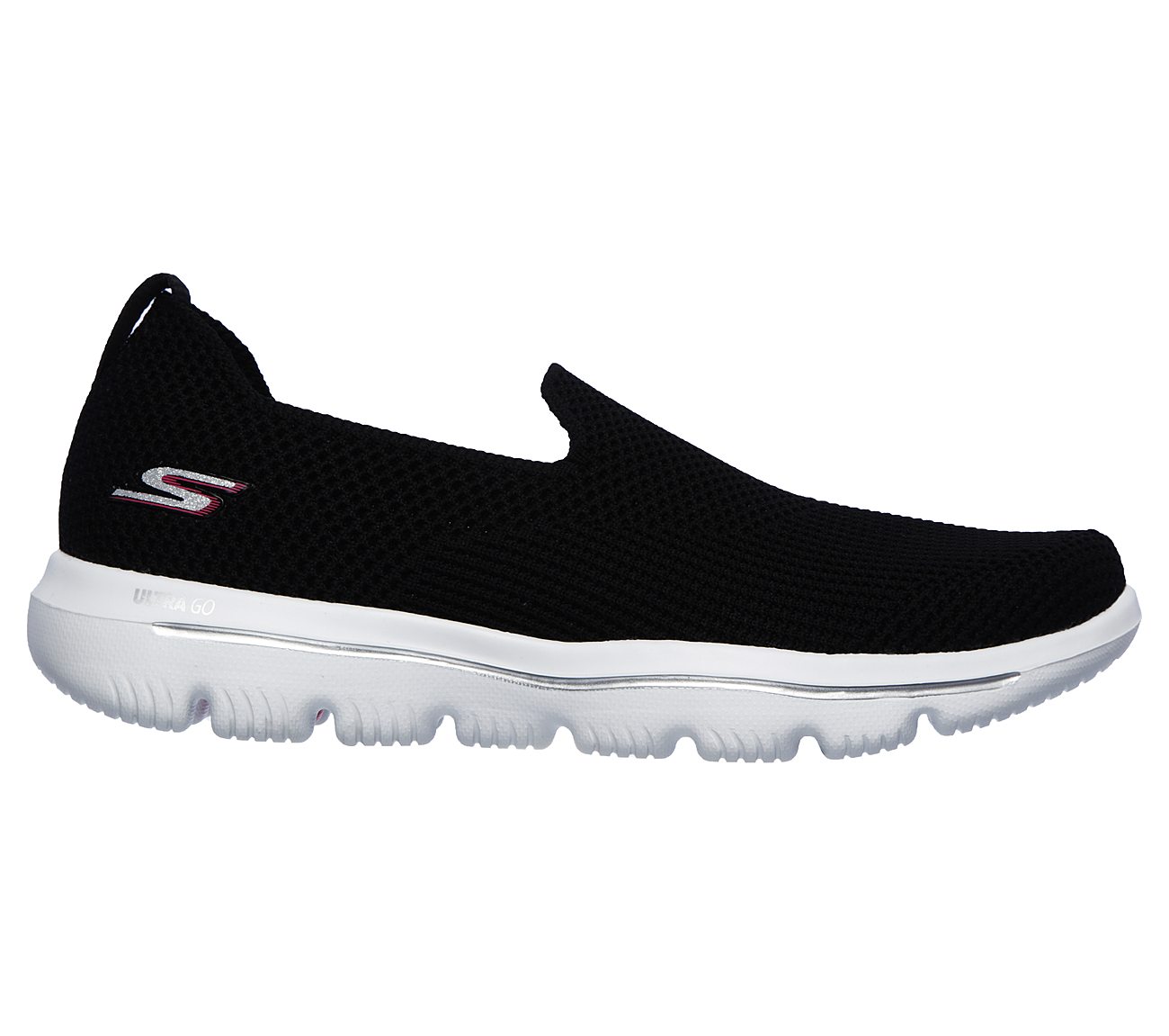 GO WALK EVOLUTION ULTRA-ENDLE, BLACK/WHITE Footwear Right View