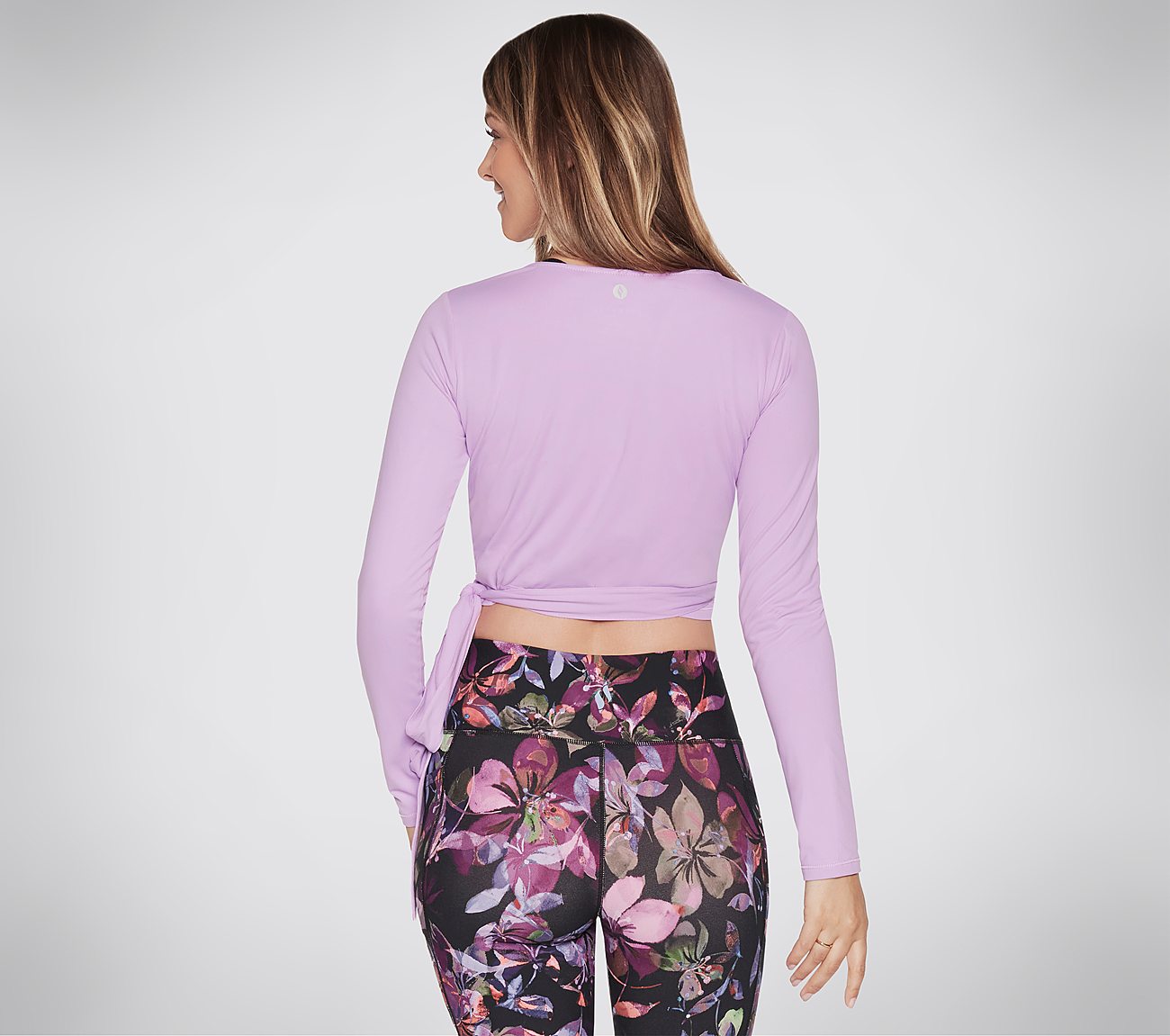 GODRI SERENE WRAP TOP, PURPLE/PERIWINKLE Apparels Top View