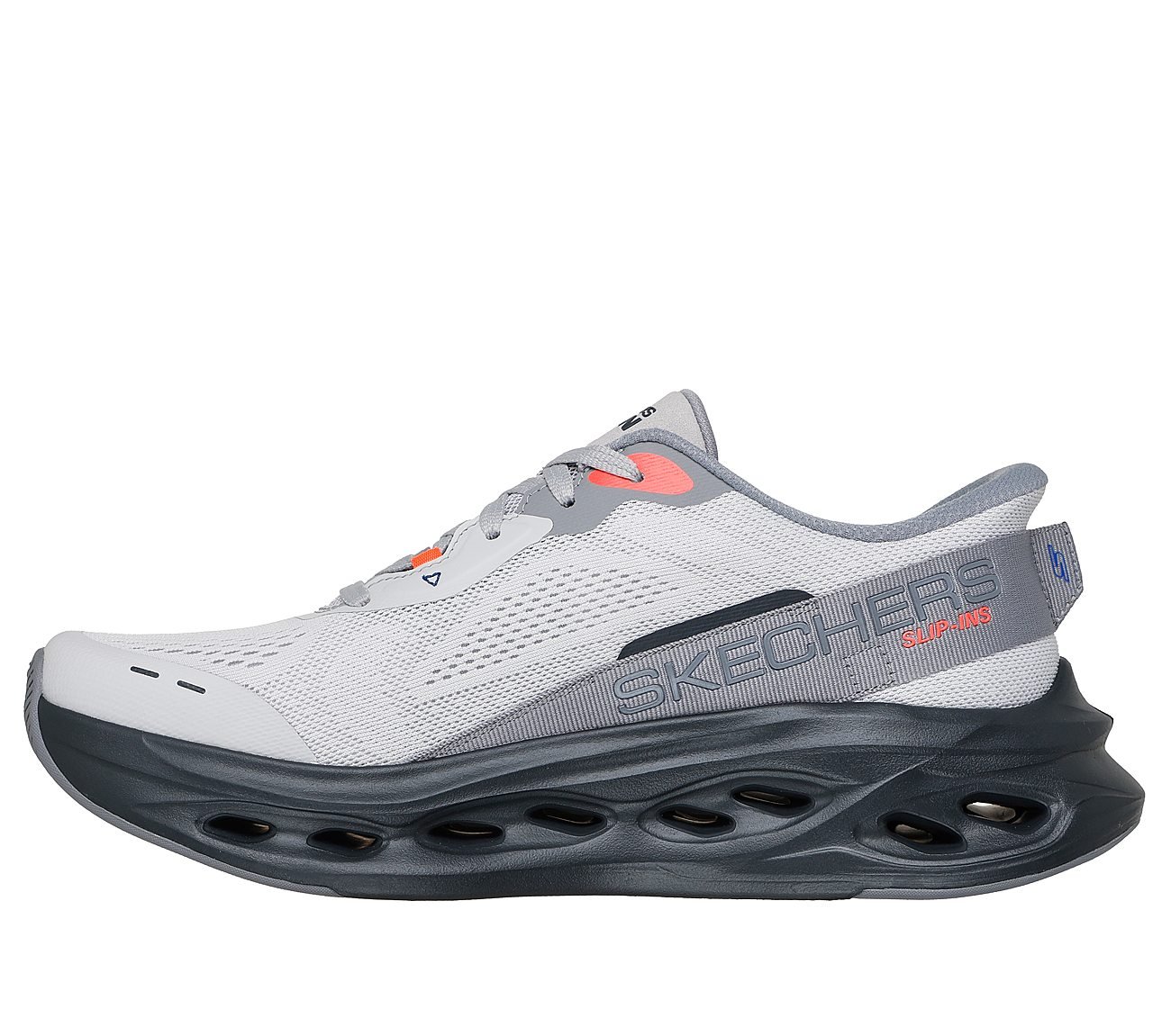 MAX CUSHIONING GLIDE-STEP - A, GRAY/BLACK Footwear Left View