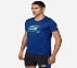 MENS ELITE TECH T-SHIRT, BLUE/WHITE Apparels Top View