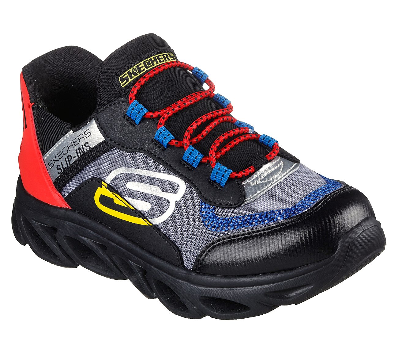 FLEX GLIDE, BLACK/MULTI Footwear Right View