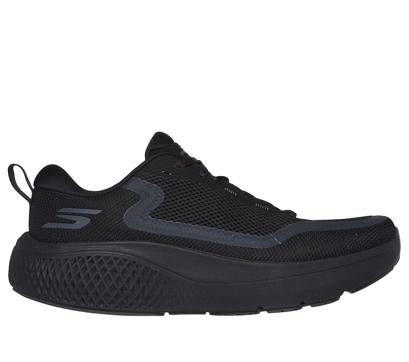 GO RUN SUPERSONIC MAX, BBLACK Footwear Lateral View