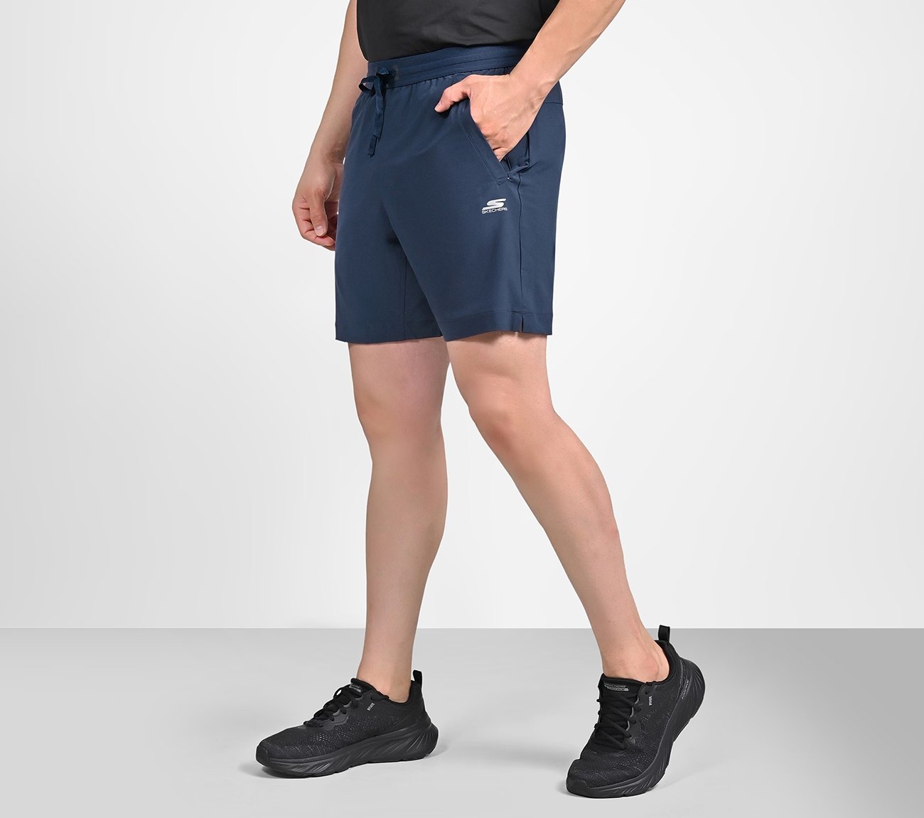 SKECHERS PERFORMANCE SHORTS, BBBBLACK Apparel Top View