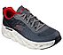 GO RUN SWIRL TECH - MOTION, GREY/RED Footwear Right View
