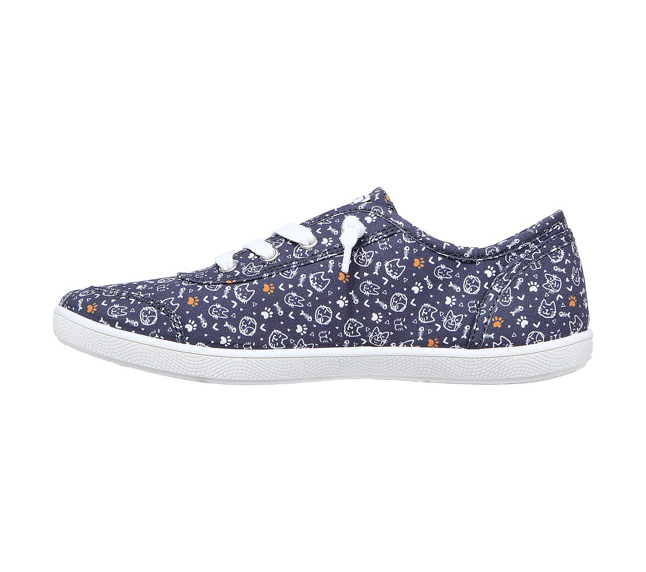 BOBS B CUTE - ITTY KITTY, NAVY/MULTI Footwear Left View