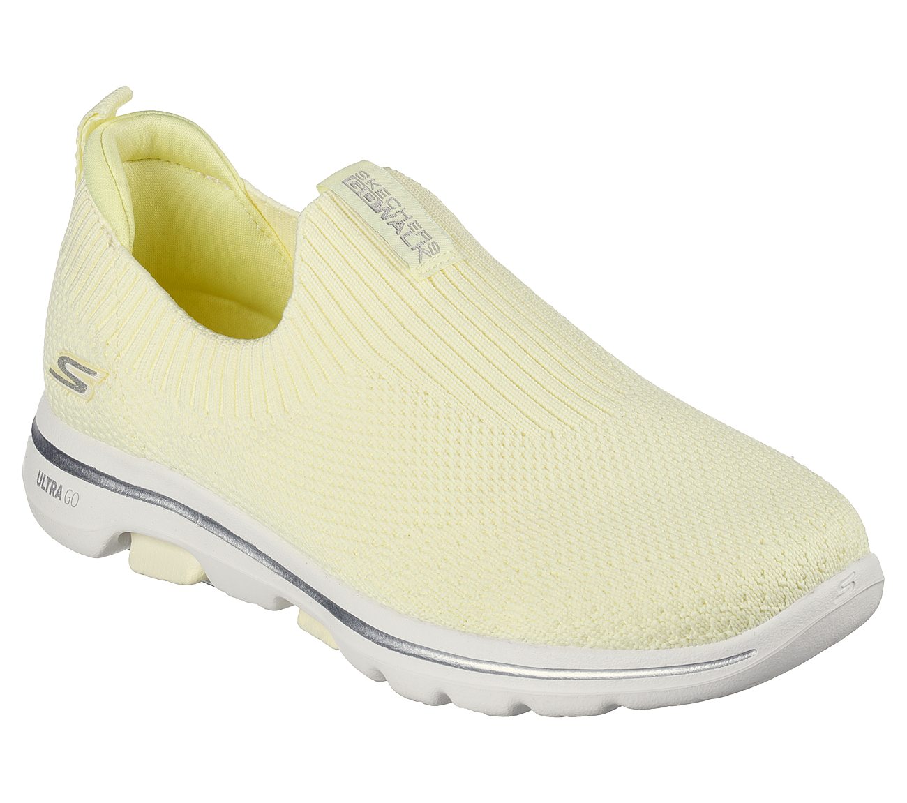 GO WALK 5 - TRENDY, YELLOW Footwear Lateral View