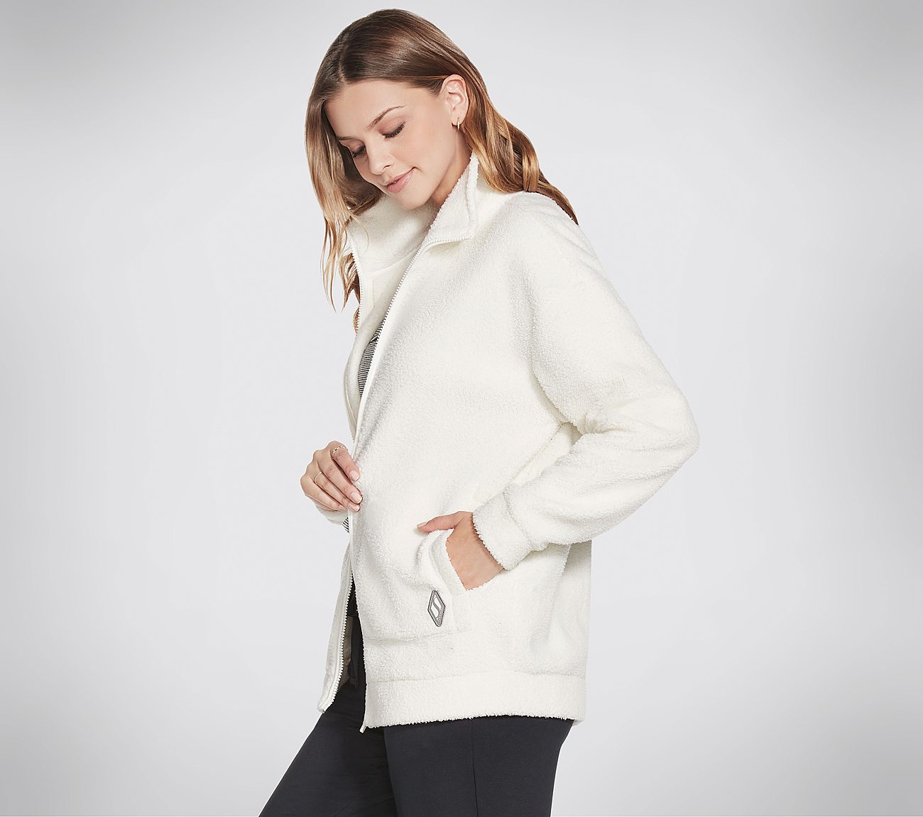 DOWNTIME JACKET, OFF WHITE Apparels Bottom View