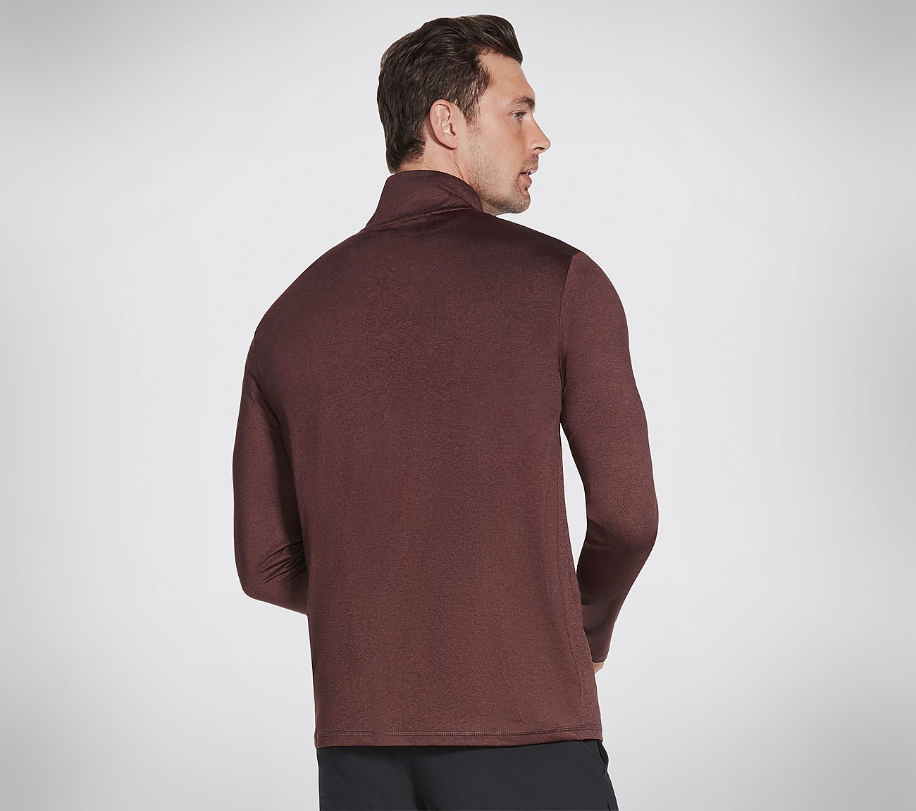 SKECH-AIR 1/4 ZIP, DDARK BROWN Apparels Top View