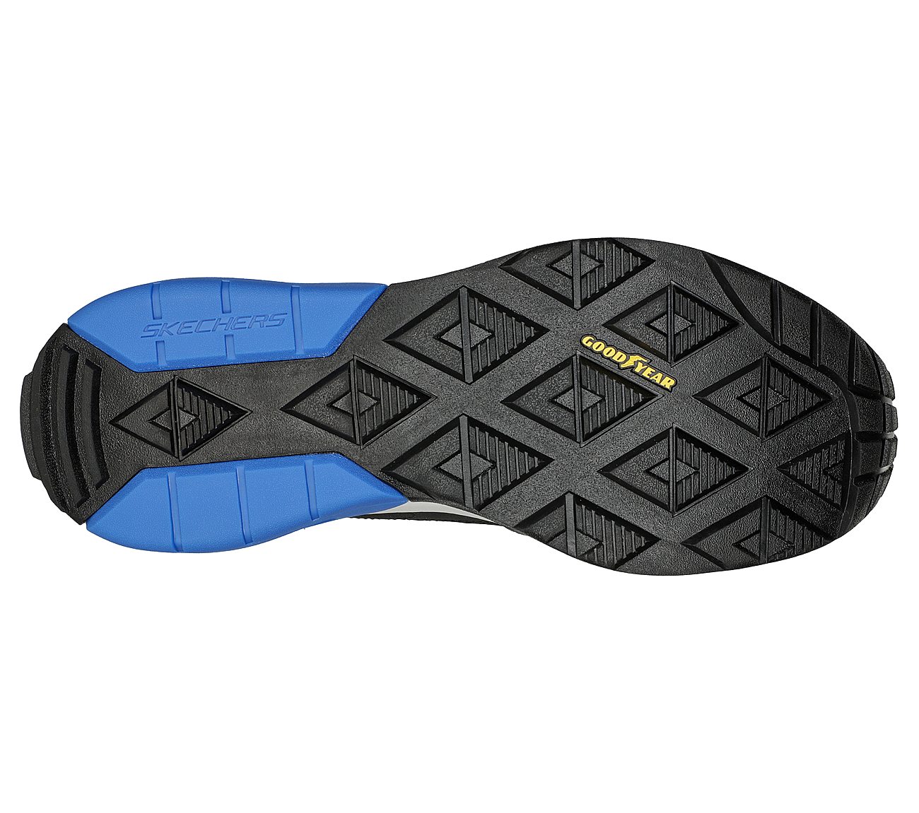 SKECH-AIR EXTREME V2, WHITE/BLACK/BLUE Footwear Bottom View