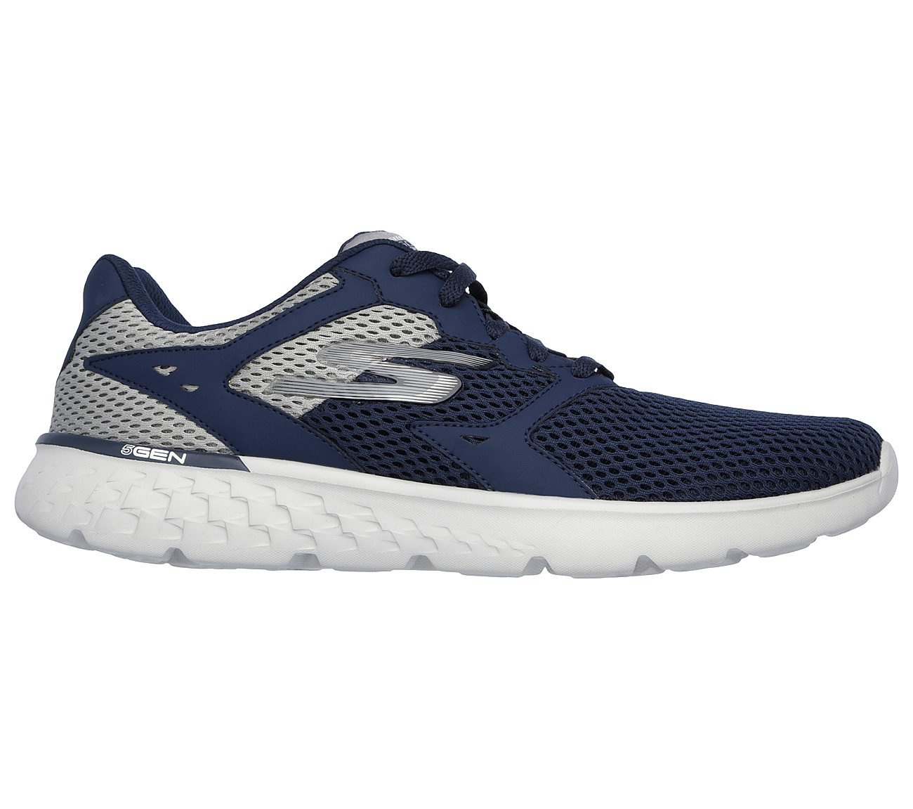 GO RUN 400, NAVY/GREY Footwear Lateral View