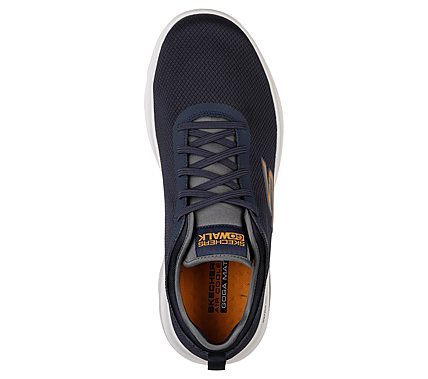 GO WALK EVOLUTION ULTRA-INTER, NAVY/ORANGE Footwear Top View