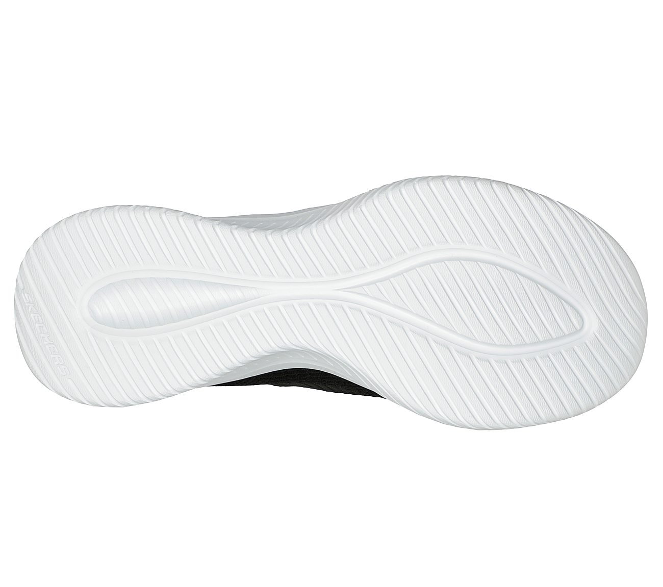ULTRA FLEX 3.0-COZY STREAK, BLACK/WHITE Footwear Bottom View