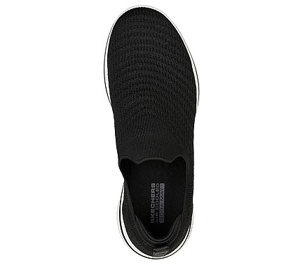 GO WALK 5 - COASTAL VIEW, BLACK/WHITE Footwear Top View
