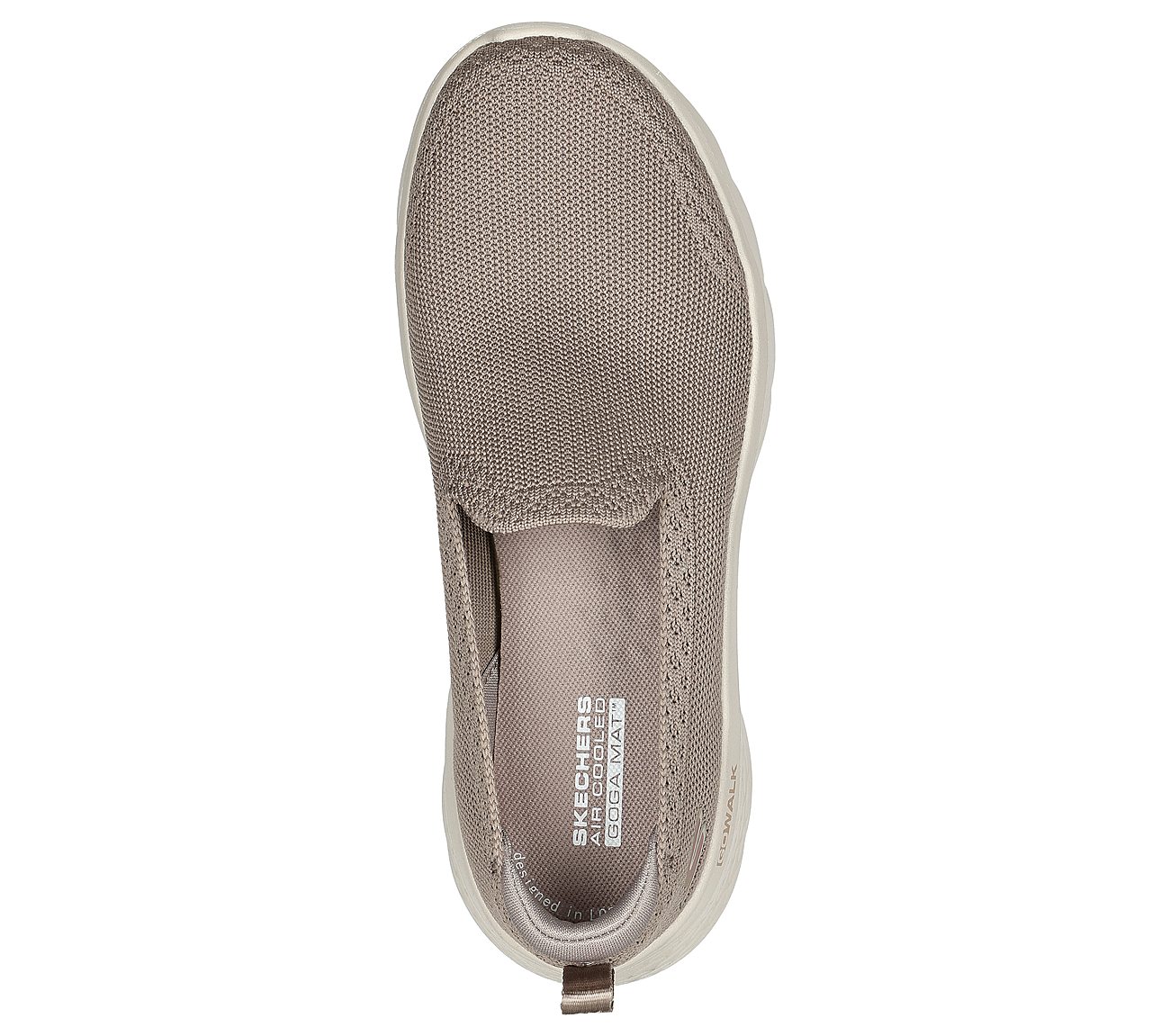 Skechers Taupe Go-Walk-Flex-Bright-Summer Women's Slip On Shoes - Style ...